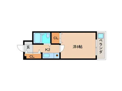 サリオコート(1K/1階)の間取り写真