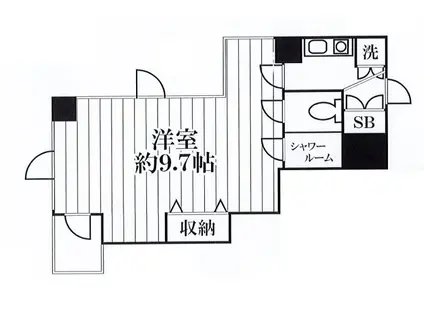 TS LOFT(1K/3階)の間取り写真