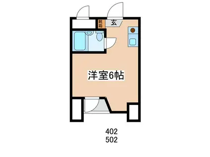 カルチャープリズム(ワンルーム/5階)の間取り写真