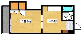 田村ビル(1DK/4階)の間取り写真