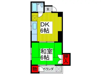 伊藤ビル(1DK/5階)の間取り写真