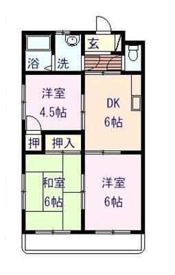セフィーロ横尾(3DK/1階)の間取り写真