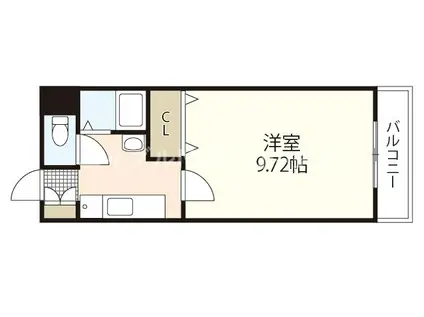 FサンビレッジIII(1K/3階)の間取り写真