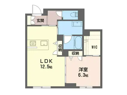 モアナヒルズ(1LDK/1階)の間取り写真