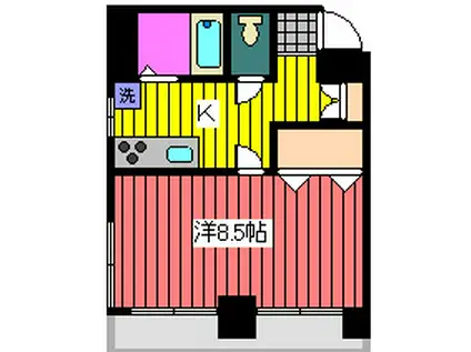 中里コーポ(1K/3階)の間取り写真