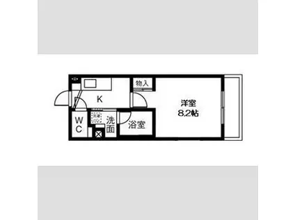 タウンライフ覚王山北(1K/2階)の間取り写真
