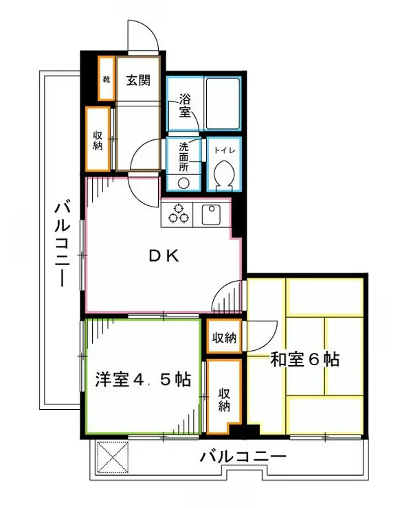 関東小滝橋第3マンション 9階階 間取り