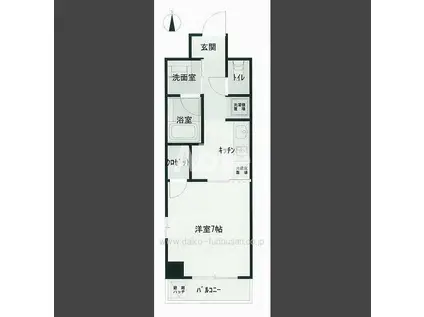 ＪＲ高徳線 栗林公園北口駅 徒歩8分 6階建 築10年(1K/1階)の間取り写真