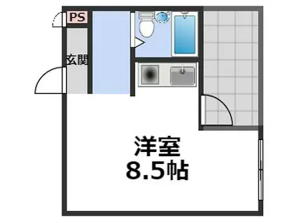 88ビル(ワンルーム/4階)の間取り写真