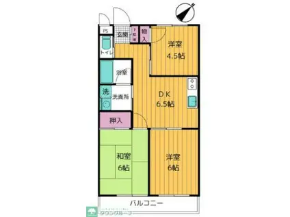 第7フラワーハイツ(3DK/3階)の間取り写真