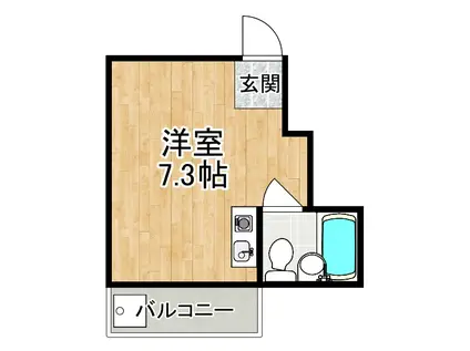 ハイム汐ノ宮(ワンルーム/2階)の間取り写真