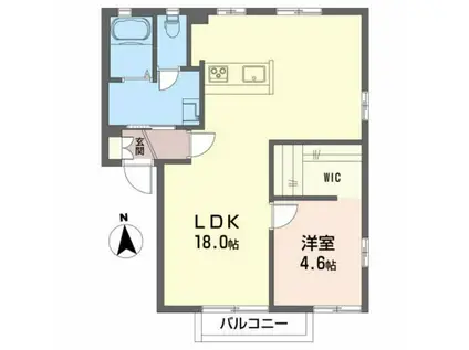 ファミール鎌田(1LDK/1階)の間取り写真