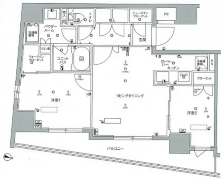 スカイコートパレス後楽園 10階階 間取り