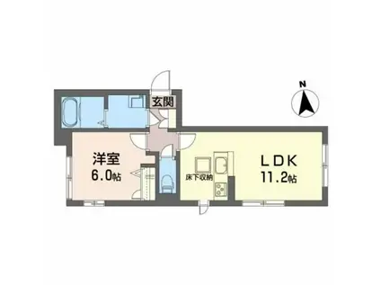 リヴィエール・ソフィア(1LDK/1階)の間取り写真