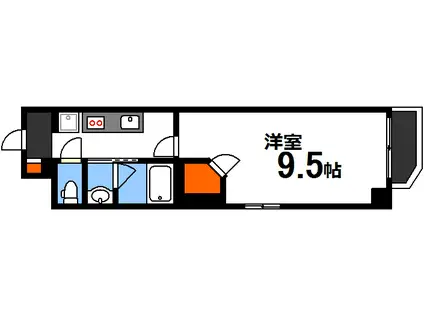 ウイング宝町フォース(1K/5階)の間取り写真