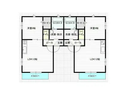 カーサ駅南 A棟(1LDK/1階)の間取り写真