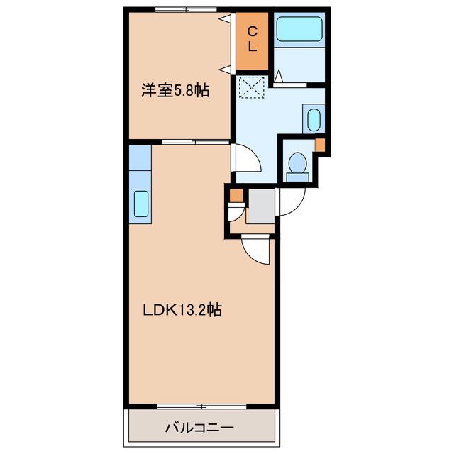 LINOリノ(1LDK/2階)の間取り写真