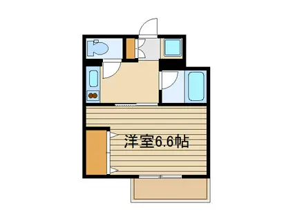 プリムヴェール(1K/1階)の間取り写真