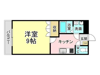 エクレセンス長野(1K/2階)の間取り写真