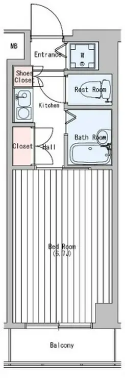 アミスタ小石川 3階階 間取り