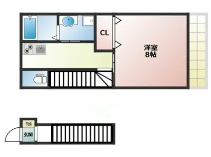 GRACIAS(1K/2階)の間取り写真