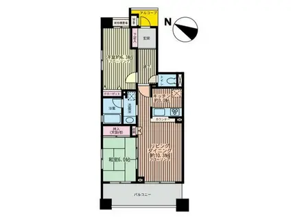 センチュリー鶴間(2LDK/2階)の間取り写真