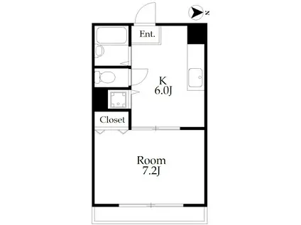 ソレイユ江古田(1K/2階)の間取り写真