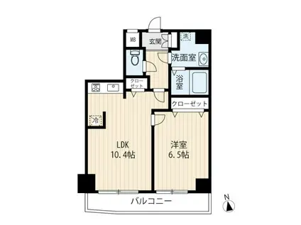 ARCOBALENO MUSASHIKOYAMA(1SLDK/4階)の間取り写真