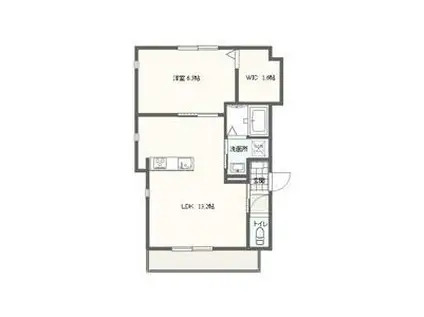 MEIEKIHILLS(1LDK/3階)の間取り写真