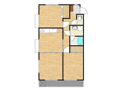 ガーデンプラム(3DK/1階)の間取り写真