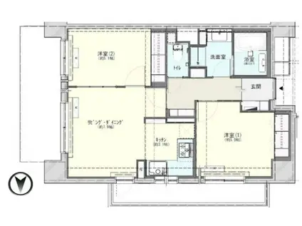 ジョイスコート(2LDK/10階)の間取り写真