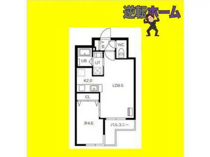 GARE宮の沢(1LDK/4階)の間取り写真