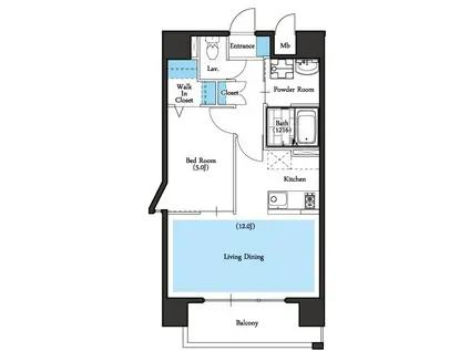 PARK RIBLANC(1LDK/8階)の間取り写真
