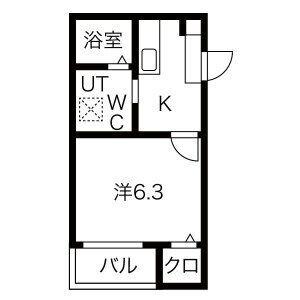 COMFORT PLUS(1K/2階)の間取り写真