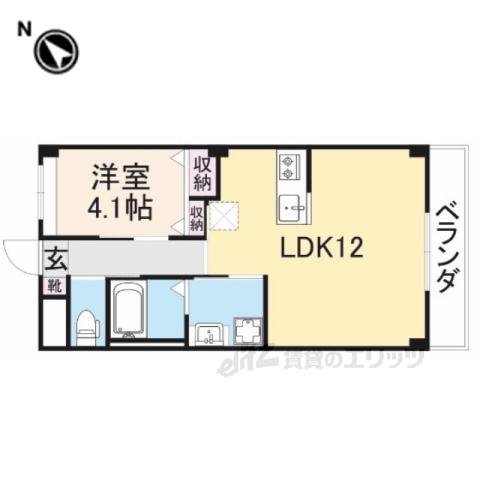 グリシーナ(1LDK/1階)の間取り写真
