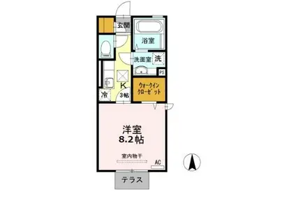 アザックみゆき(1K/1階)の間取り写真