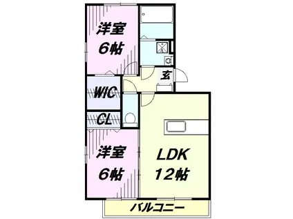セジュールZEN弐番館(2LDK/1階)の間取り写真