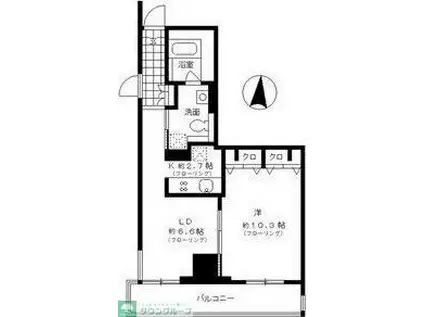 レジディア東桜II(1LDK/8階)の間取り写真