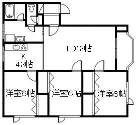 BROTHER A(3LDK/3階)の間取り写真