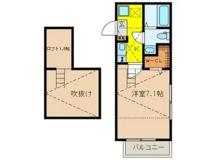 BEST STAGE 蕨 918184(1K/3階)の間取り写真