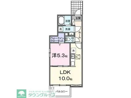 フラワー リッジ(1LDK/1階)の間取り写真