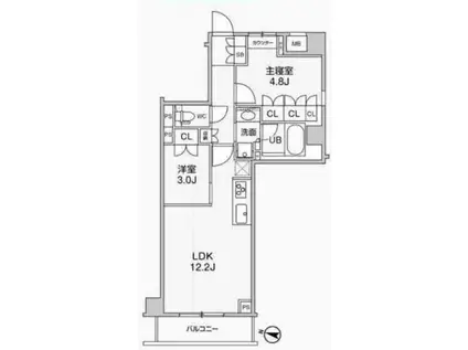 アリビス綾瀬(2LDK/3階)の間取り写真