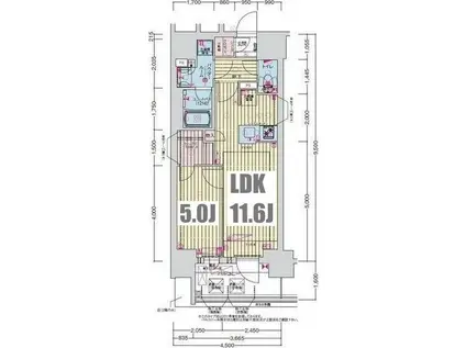 プレサンス丸の内サージュ(1LDK/7階)の間取り写真