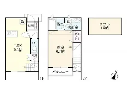 ロイヤルステージ Y棟(1LDK/1階)の間取り写真