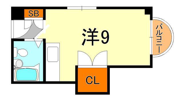 ラナハウス(ワンルーム/4階)の間取り写真