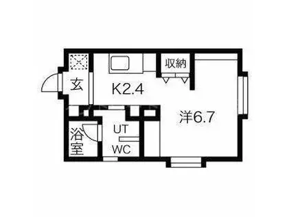 アインス ロジック(1K/2階)の間取り写真