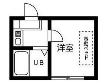 第16紀州ハイツ(1K/1階)の間取り写真