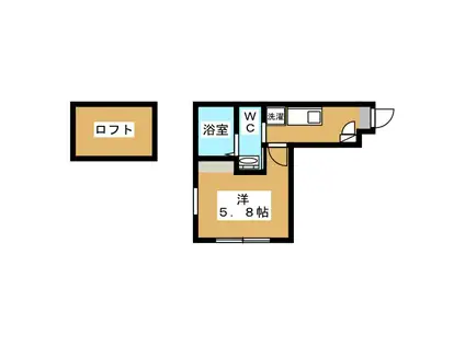 ラベンダーフォレスト(1K/1階)の間取り写真