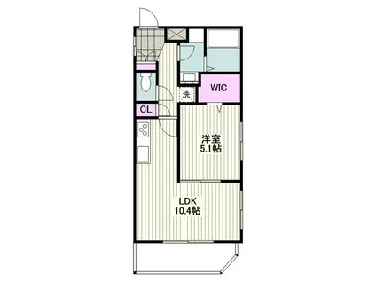 オープレ鶴見(1LDK/4階)の間取り写真