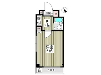 ニュースカイ桜ヶ丘(1K/2階)の間取り写真